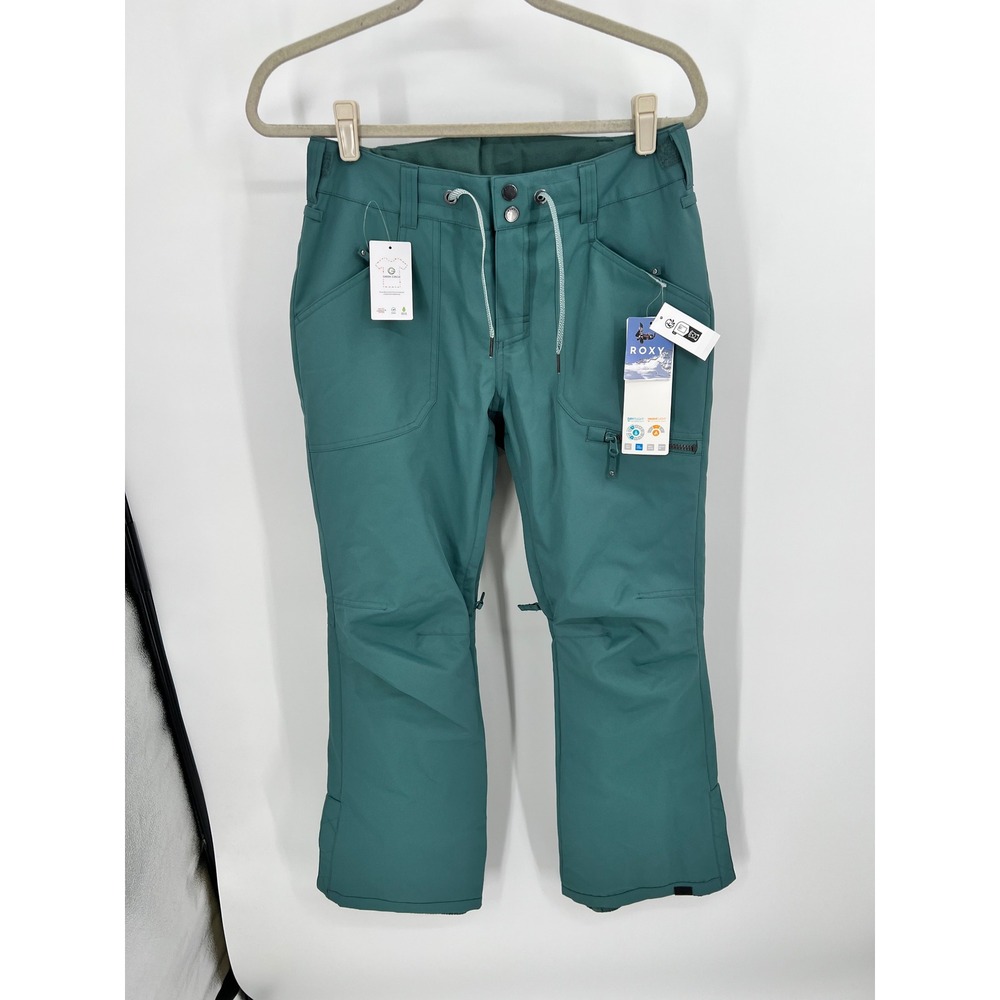 NWT Roxy Nadia Snow Pant XS Teal Waterproof DryFlight 10K Ski/Snowboard Pants